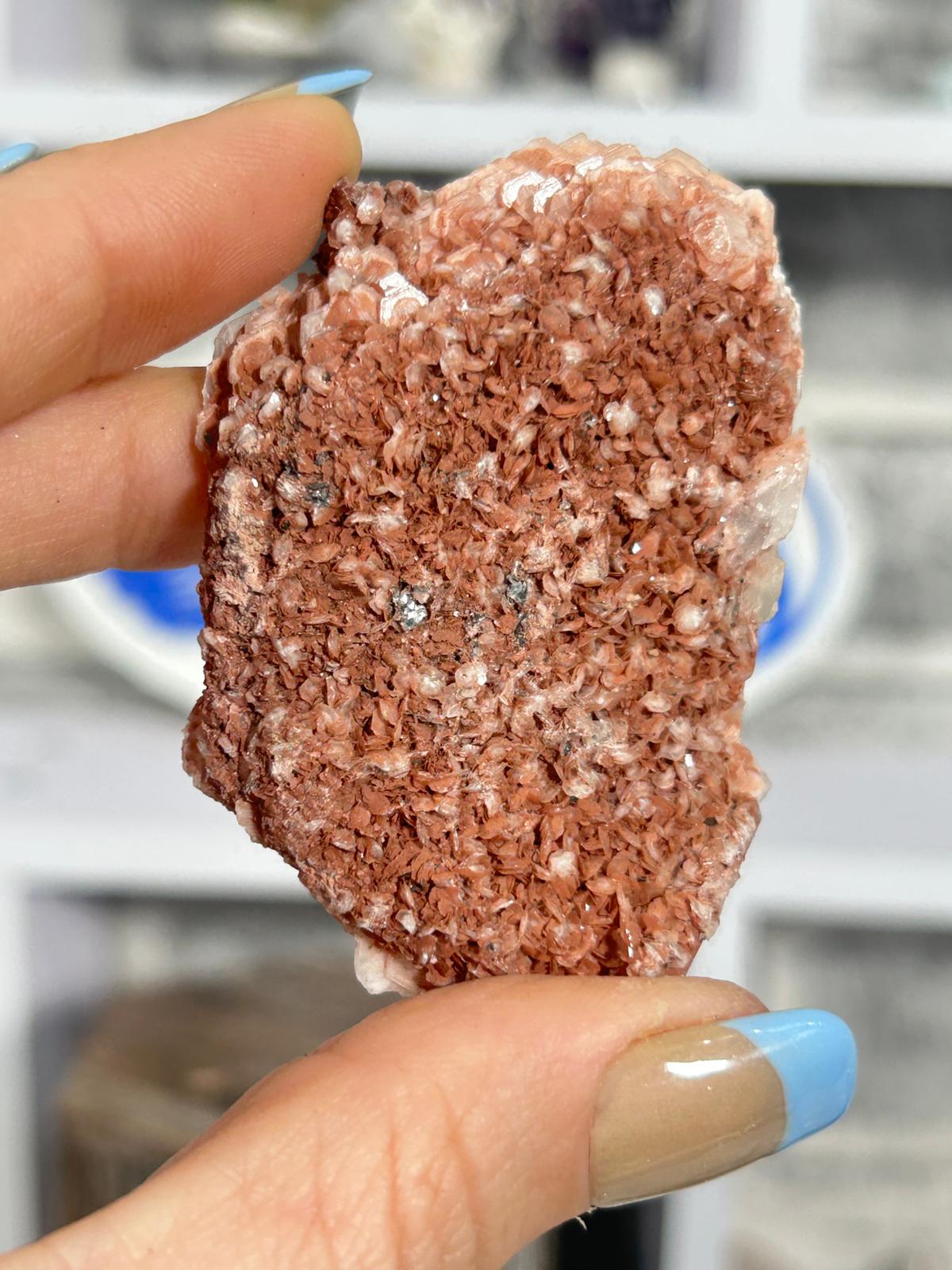Specularite on Pink Calcite