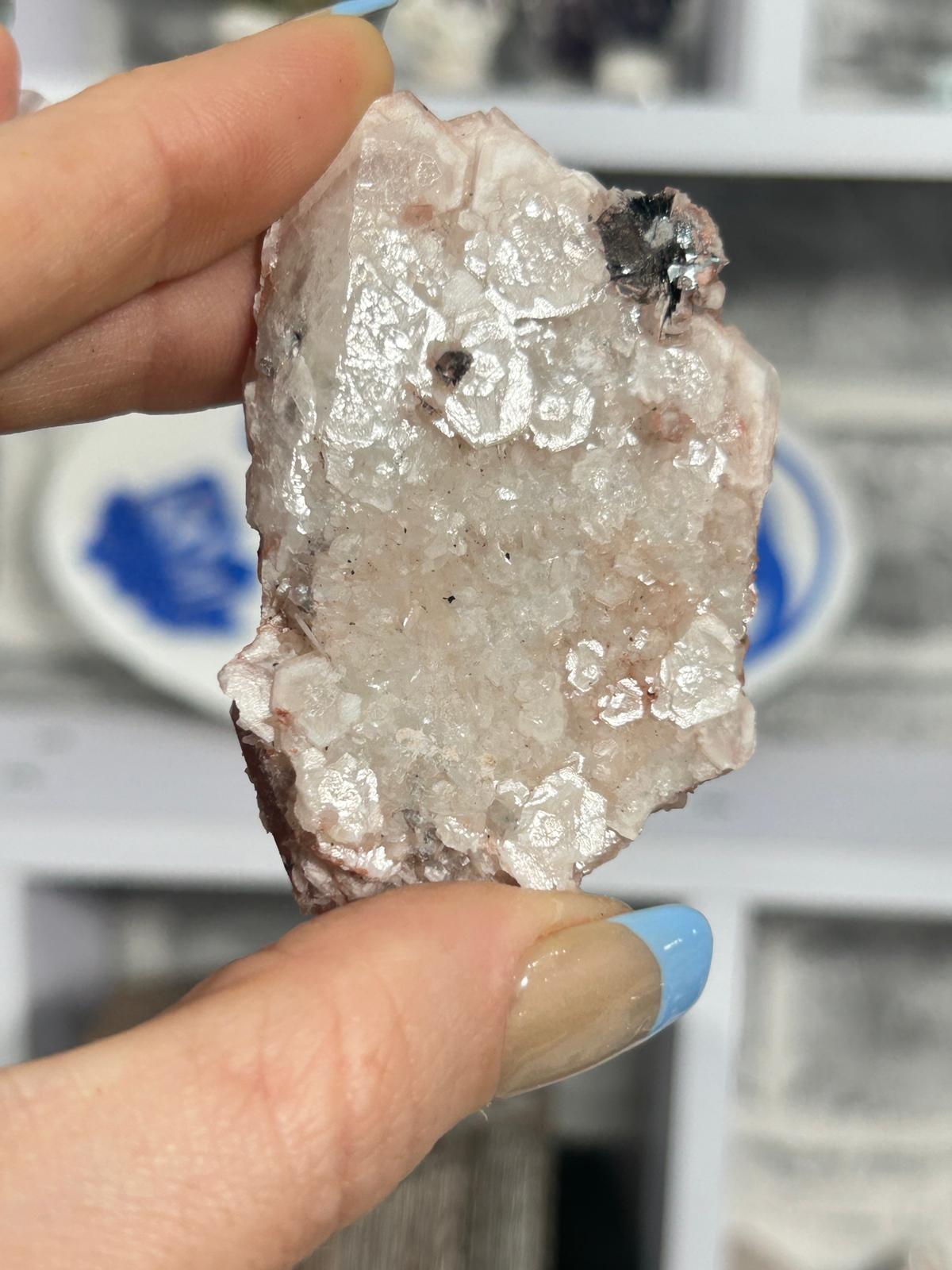 Specularite on Pink Calcite