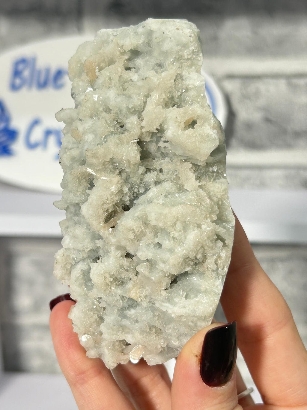 Blue Chalcedony with Stilbite