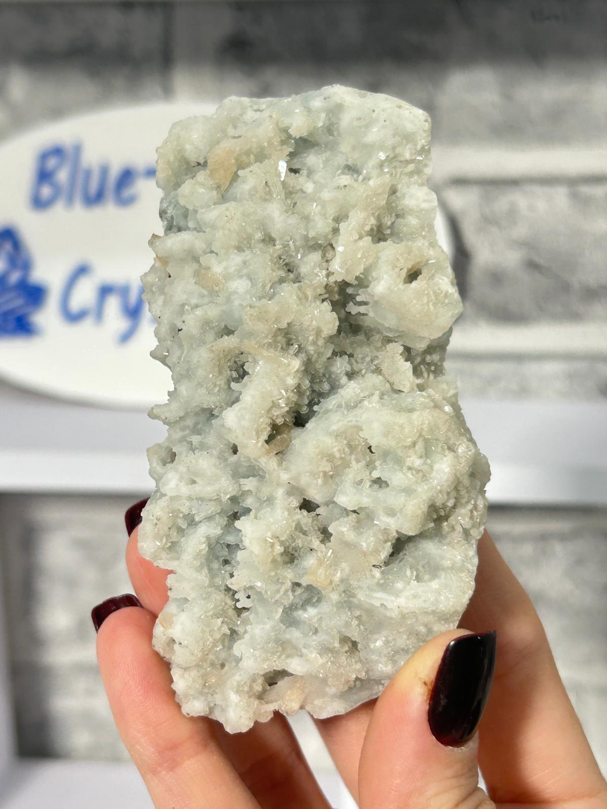 Blue Chalcedony with Stilbite