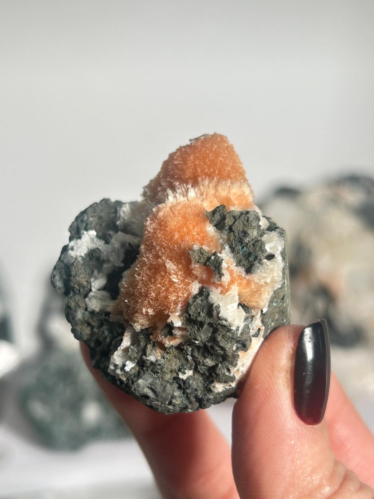 Thomsonite with Mesolite on Matrix #1