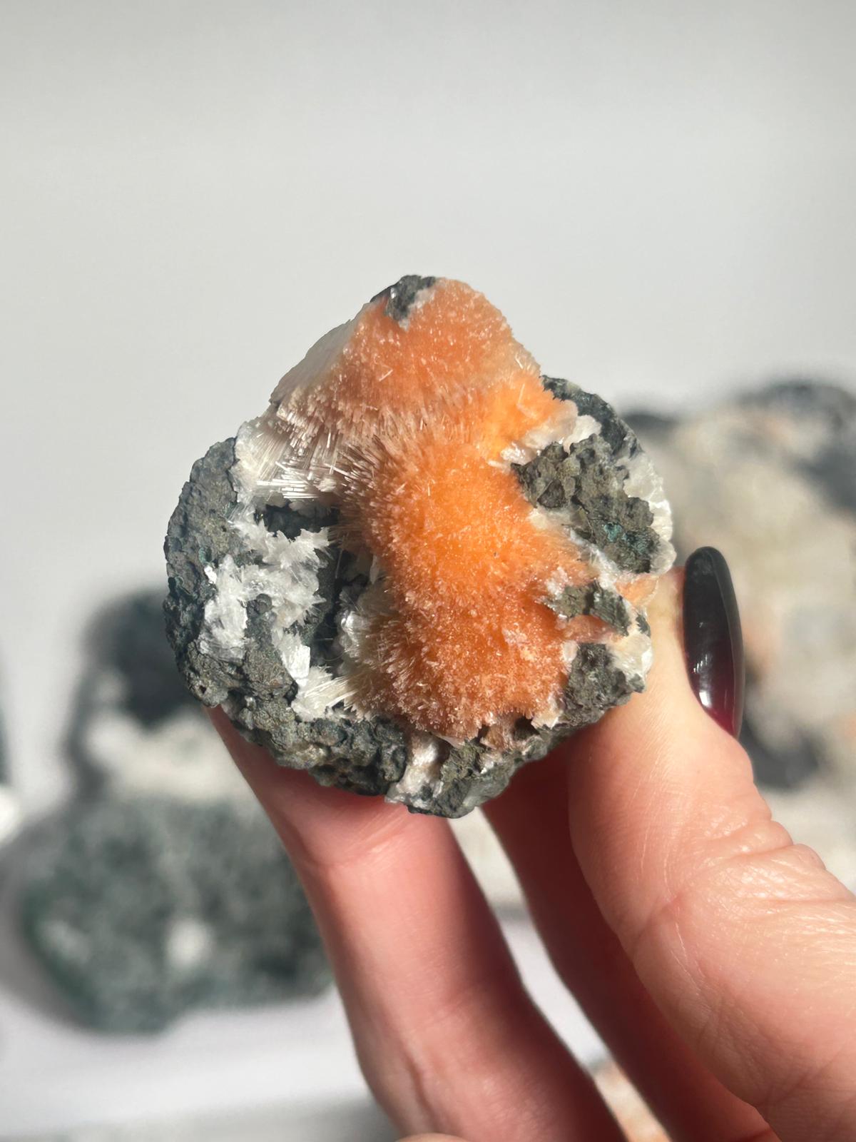 Thomsonite with Mesolite on Matrix #1