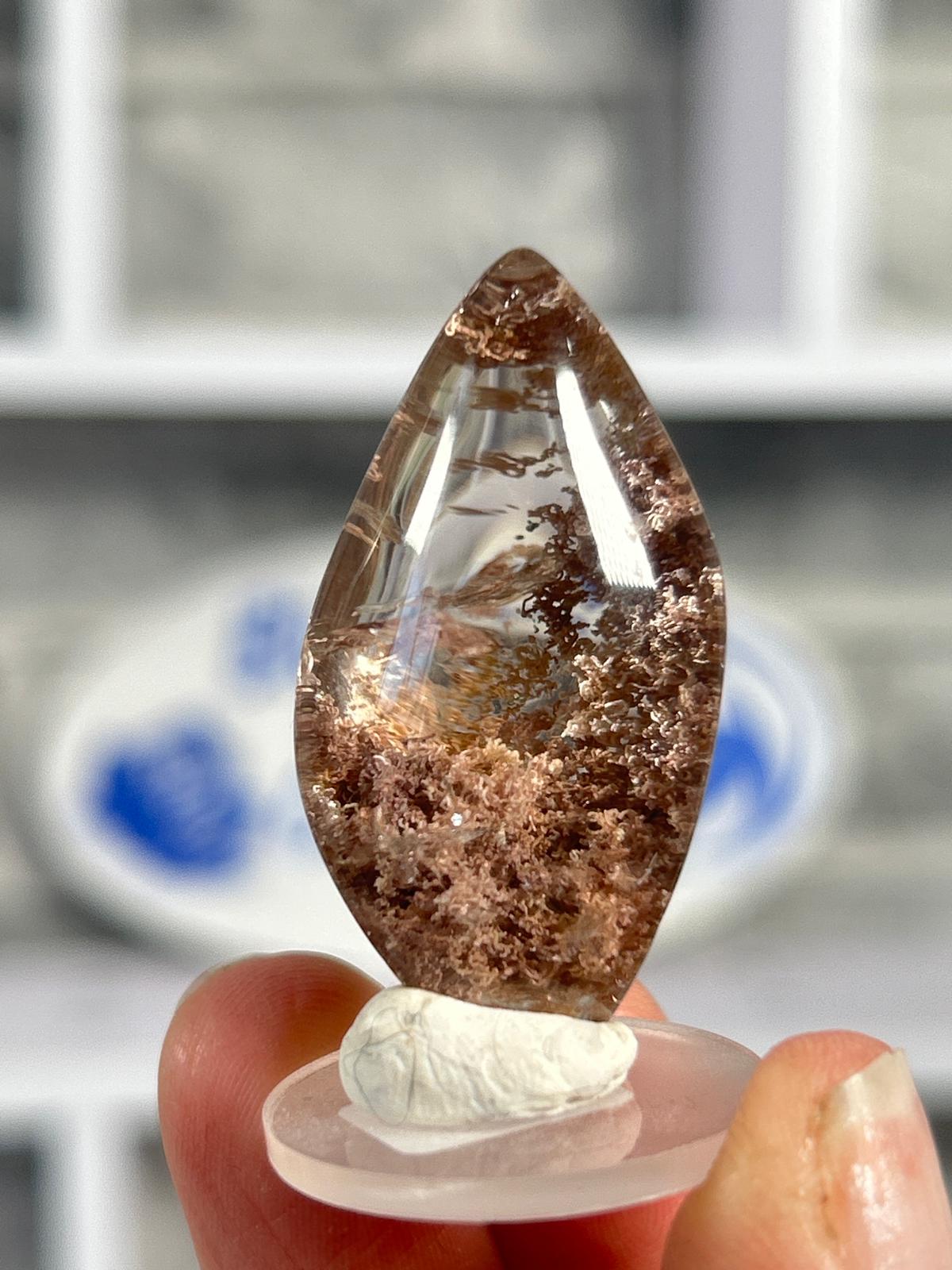 Garden Quartz Cabochon – Landscape Lodolite #9