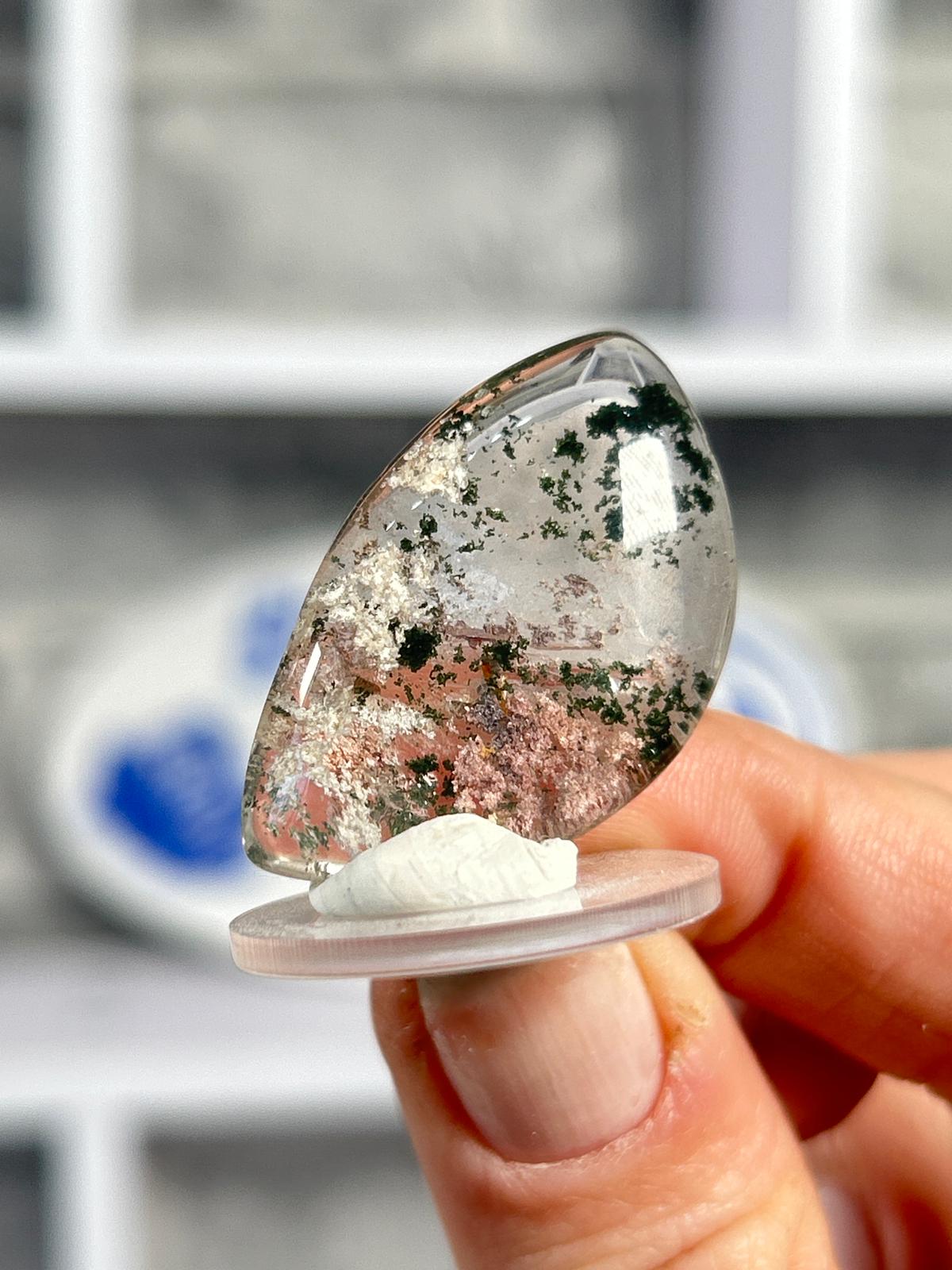 Garden Quartz Cabochon – Landscape Lodolite #10