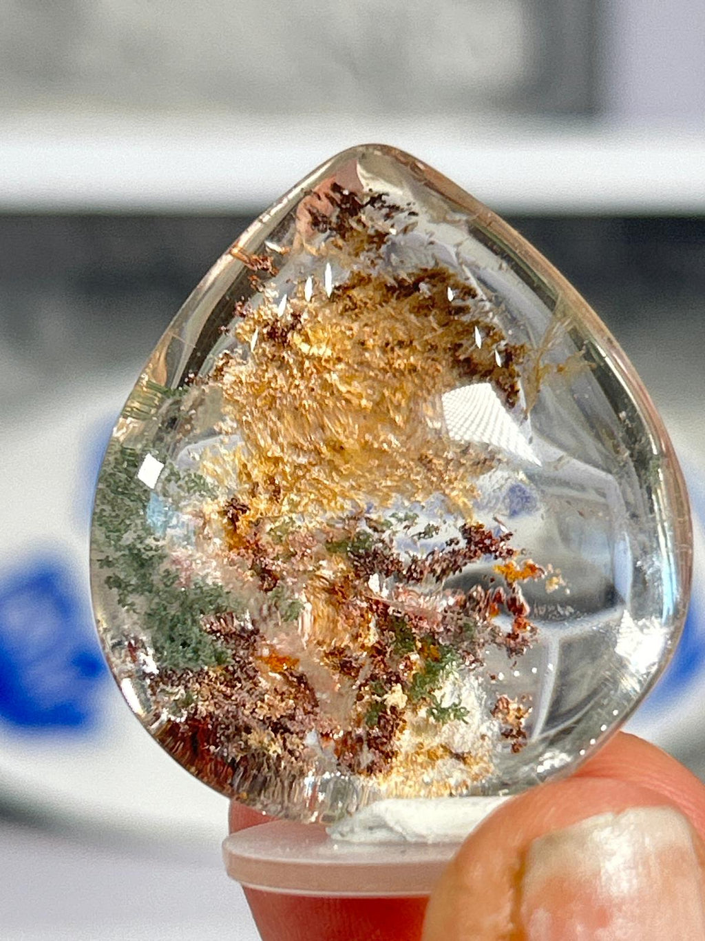 Garden Quartz Cabochon – Landscape Lodolite #11