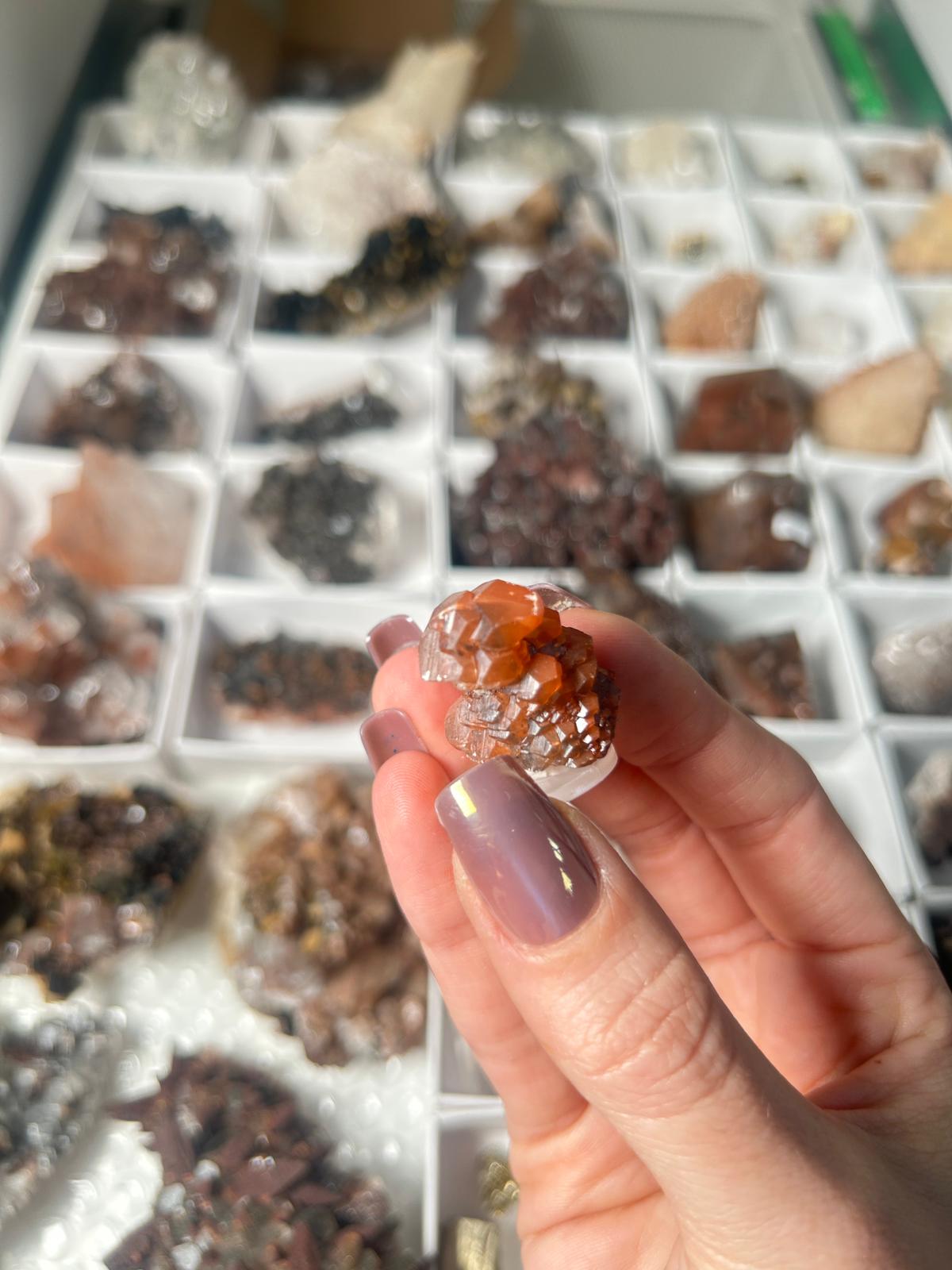 Natural Pagoda Calcite on Hematite-Stained Dogtooth Calcite #2