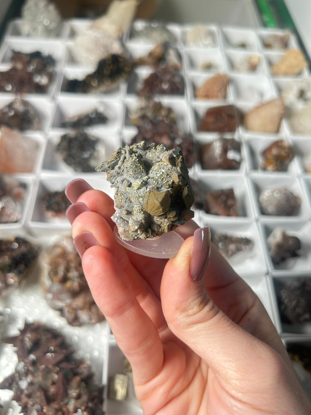 Benz Calcite with Pyrite