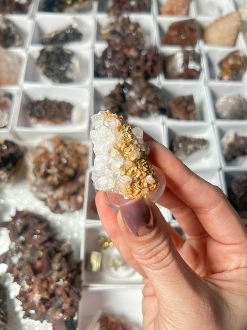 Bicoloured Calcite on Dogtooth Calcite
