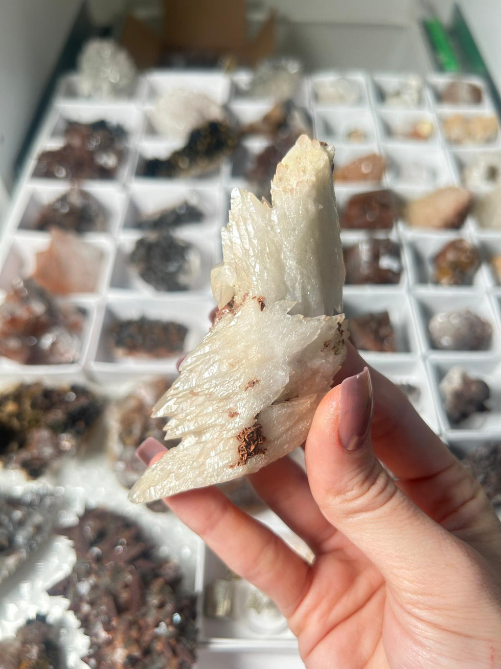 Scale Calcite with Hematite Coating
