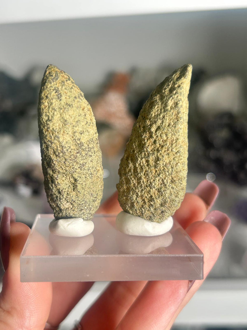 Zhangzhou Agate Pair with Druzy Quartz Centre