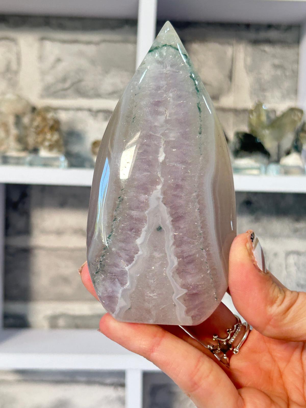 Amethyst Agate Teardrop