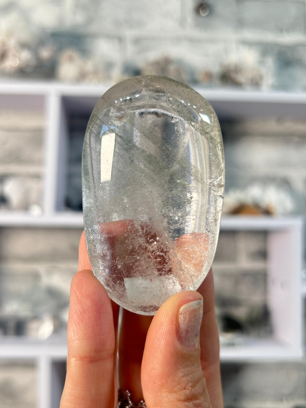 Clear Quartz Palm Stone
