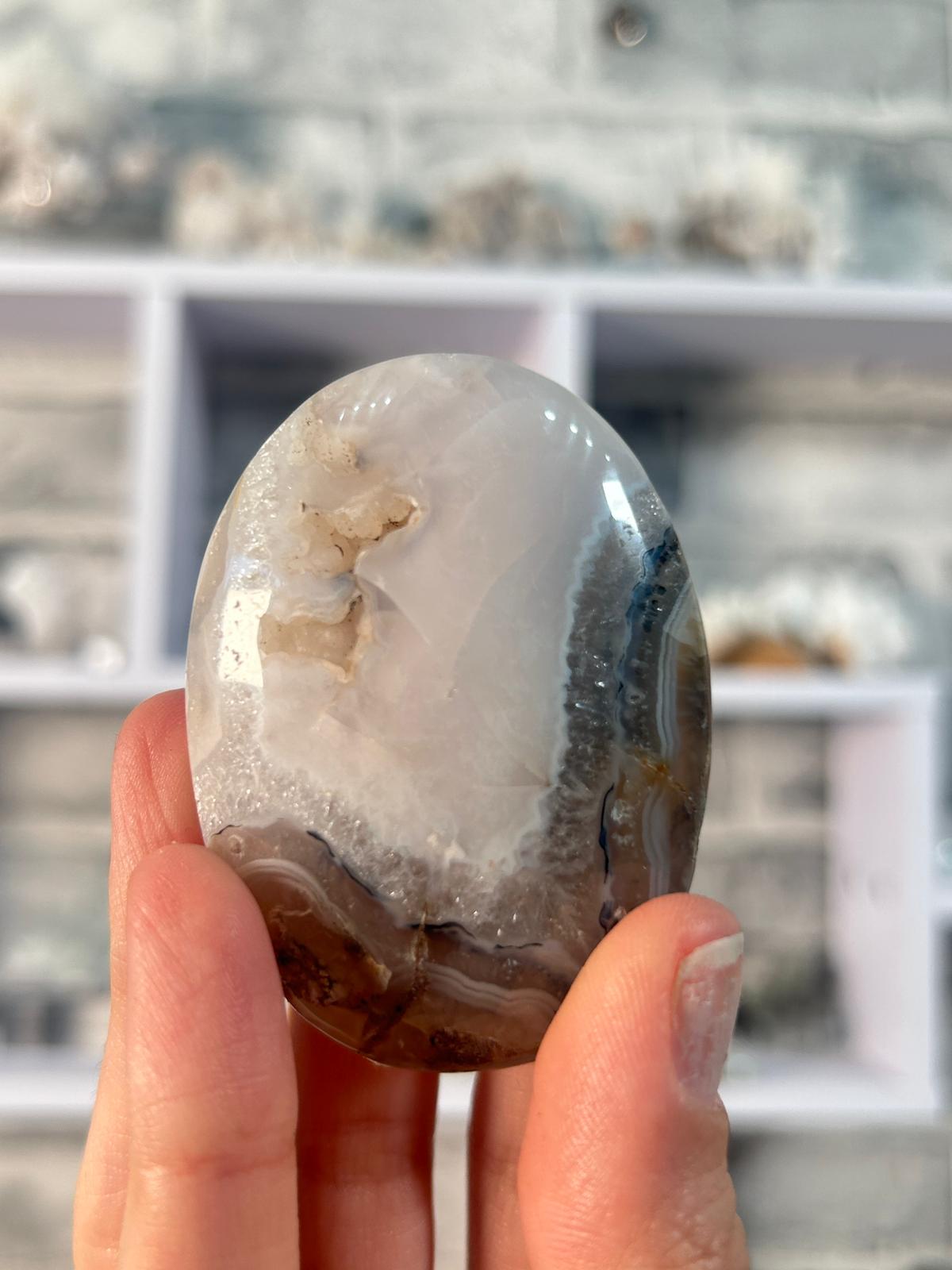 Banded Agate Quartz Palm