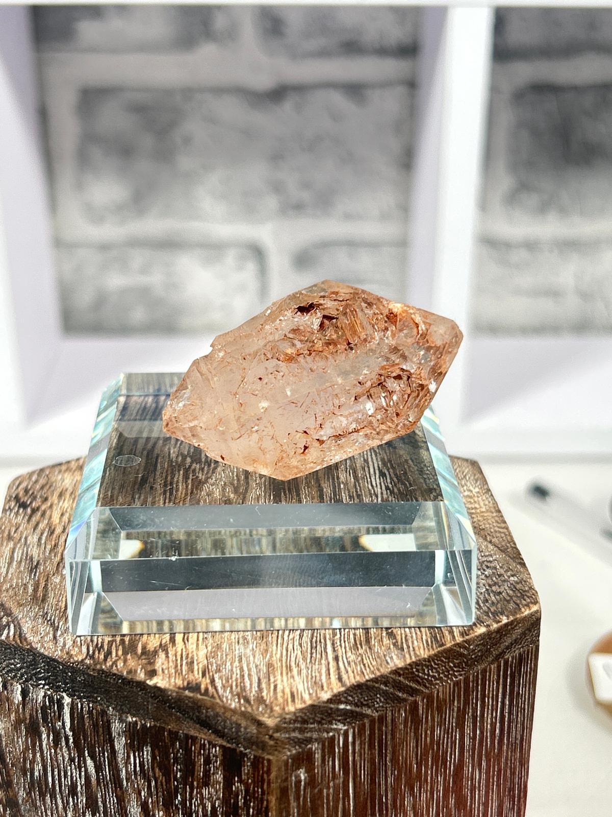Elestial (Skeleton) Quartz with Red Clay & Petroleum Inclusions - Choose Your Piece
