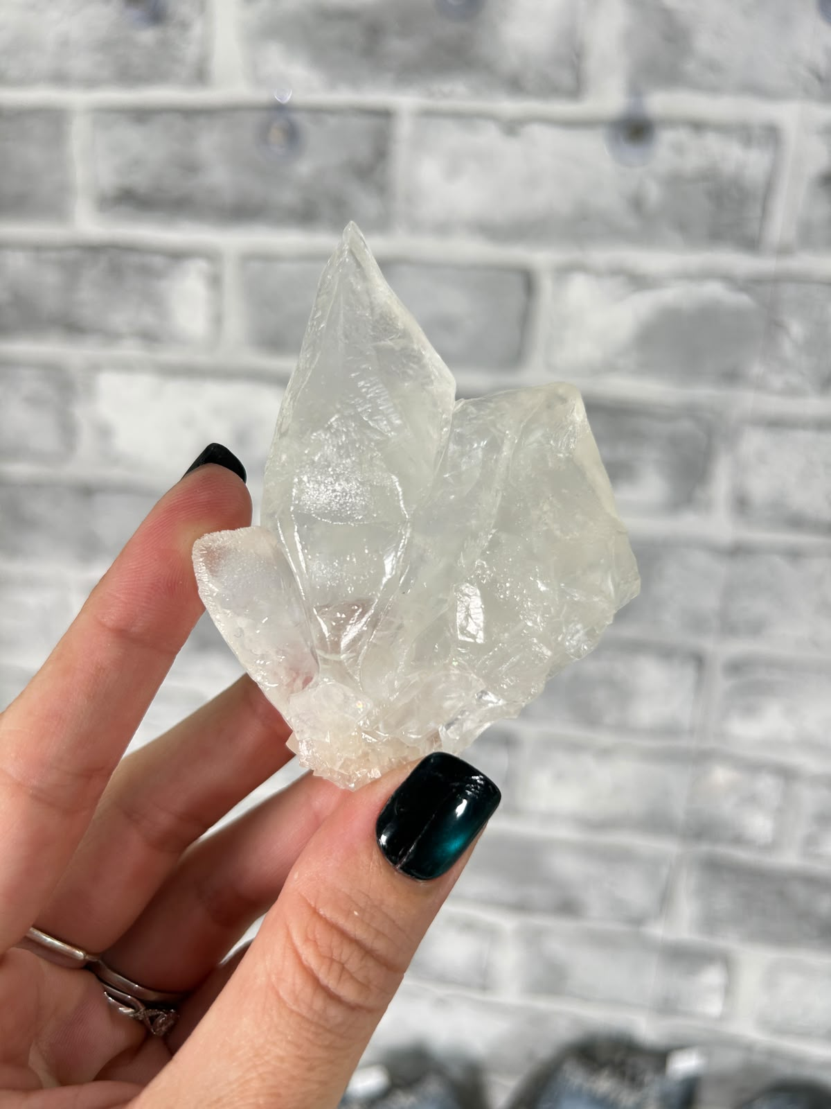 Clear Dogtooth Calcite Cluster
