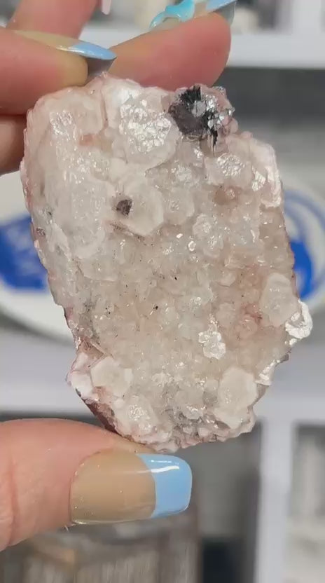Specularite on Pink Calcite
