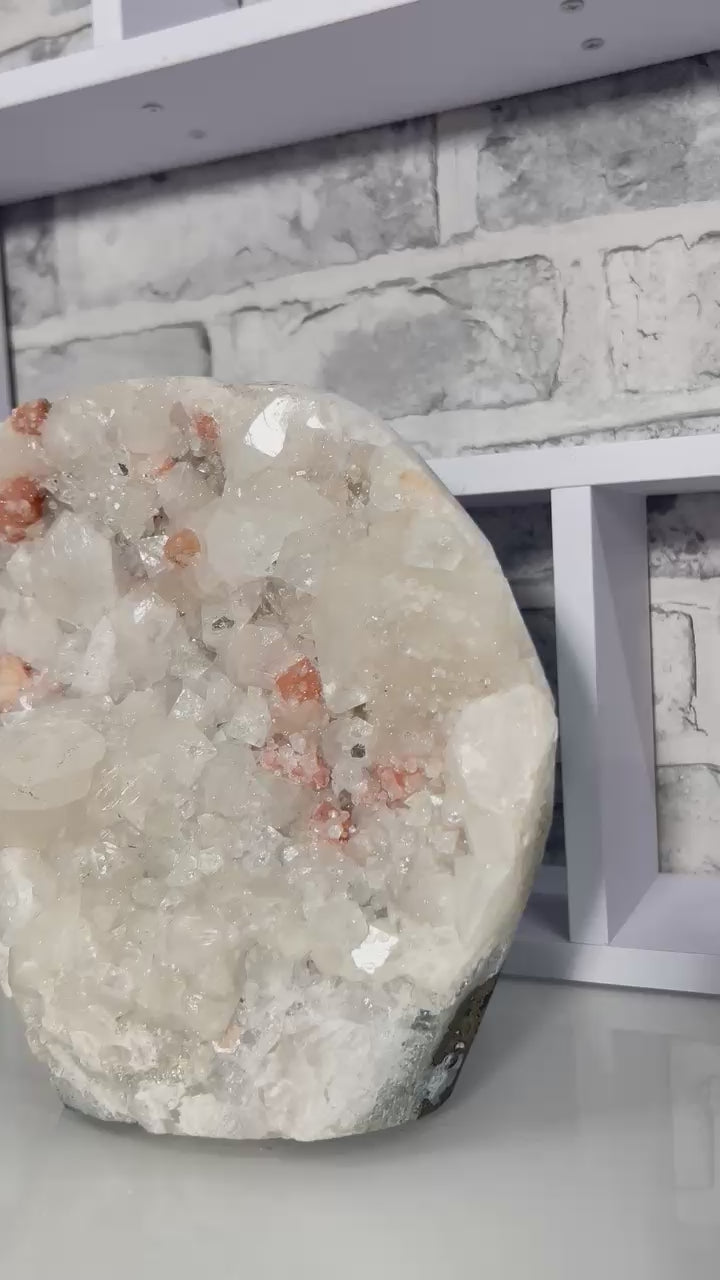 ✨ Diamond Apophyllite With Peach Stillbite