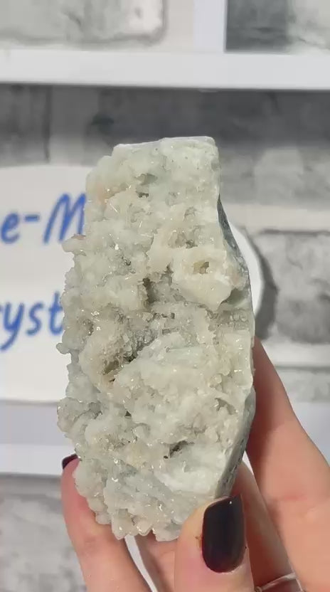 Blue Chalcedony with Stilbite