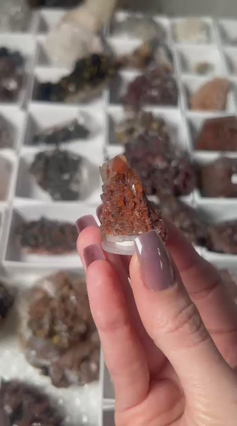 Natural Pagoda Calcite on Hematite-Stained Dogtooth Calcite #3