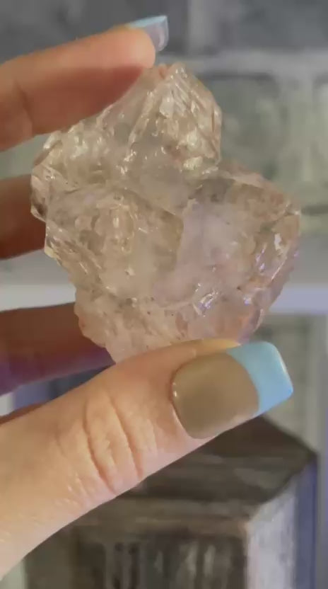 Elestial (Skeleton) Quartz Cluster with Petroleum Inclusions