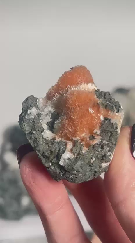 Thomsonite with Mesolite on Matrix #1