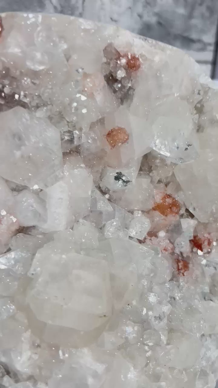 ✨ Diamond Apophyllite With Peach Stillbite