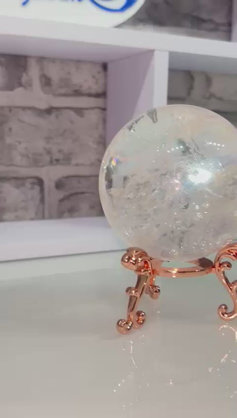 ✨ Azeztulite, Quartz & Pink Dolomite Sphere
