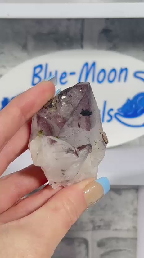 Epidote on Phantom Amethyst #1